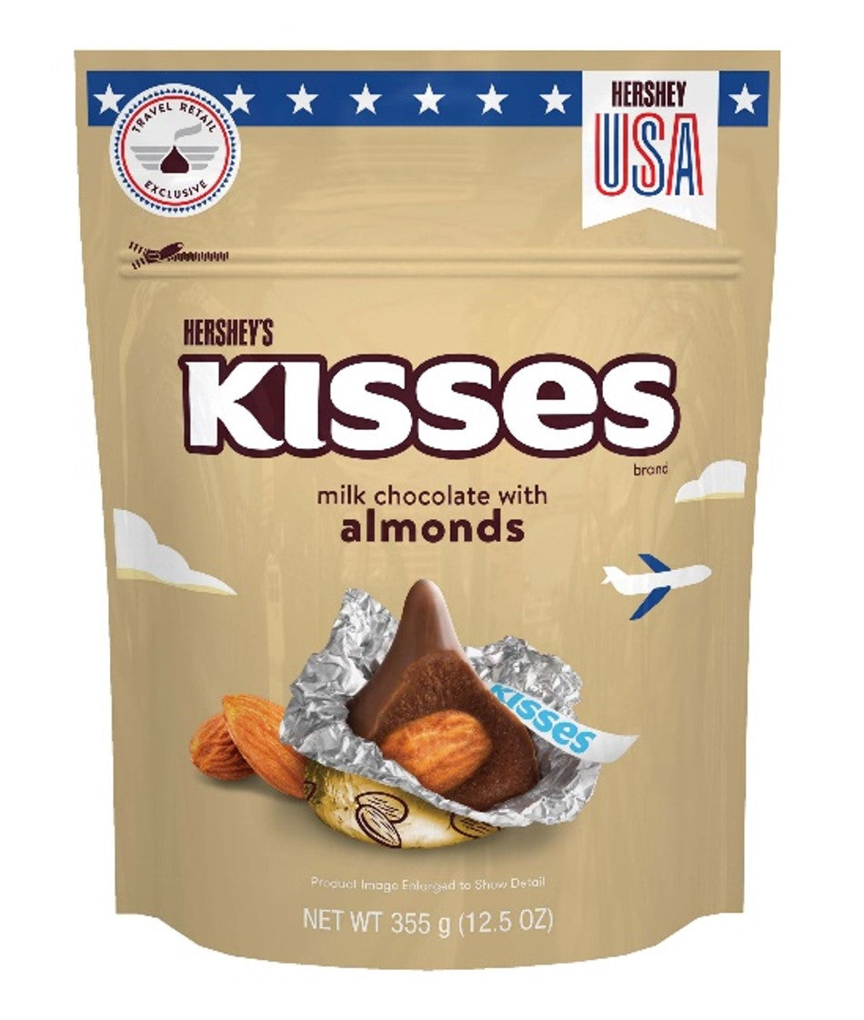 HERSHEY'S KISSES Milk Chocolate With Almonds Pouch