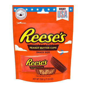 Reese's Milk Chocolate Peanut Butter Cups Miniatures Candy Snack Size Pouch 