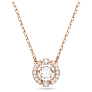 SELF SERVICE: UNA:NECKLACE CZWH/CRY/ROSE GOLD
