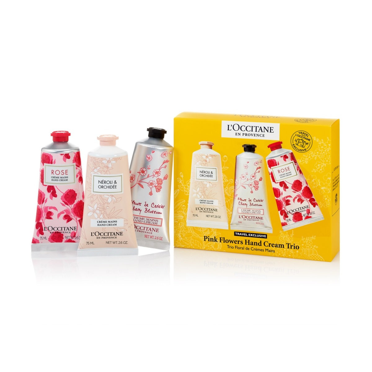 PINK FLOWERS TRIO HAND CARE SET