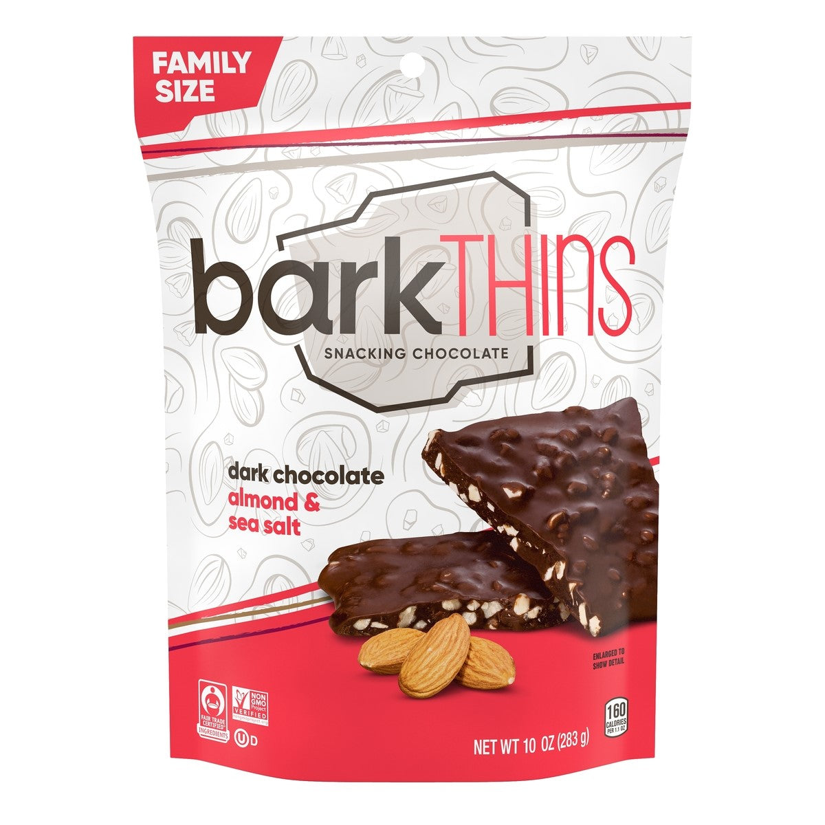 barkTHINS, Dark Chocolate Almond & Sea Salt Snacking Chocolate