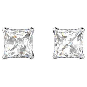 SELF SERVICE: STILLA: STUD EARRING CZWH/RHODIUM