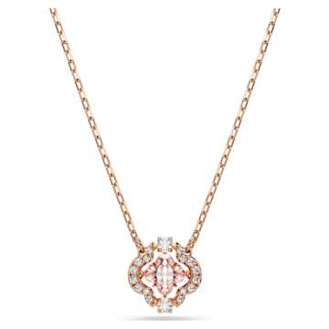 UNA:NECKLACE CL CZMO/ROSE GOLD