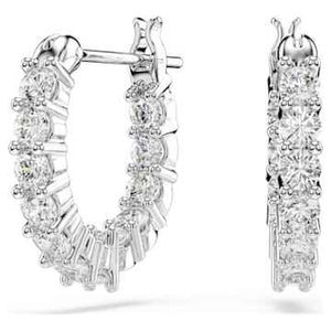 SELF SERVICE: MATRIX: EARRING MN HOOP CZWH/RHODIUM