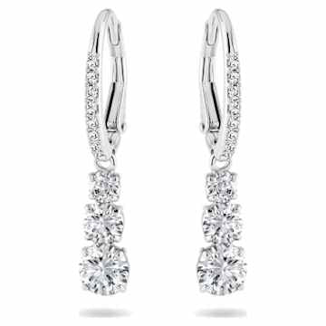 STILLA:EARRING DROP CZWH/RHODIUM