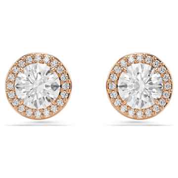 SELF SERVICE: UNA:EARRING STUD PAVE WHITE/ROSE GOLD