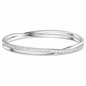 HYPERBOLA:BANGLE ROWS CZWH/RHODIUM M