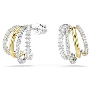 SELF SERVICE: HYPERBOLA:EARRING MN HOOP 4 WHITE/MIX