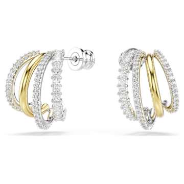SELF SERVICE: HYPERBOLA:EARRING MN HOOP 4 WHITE/MIX