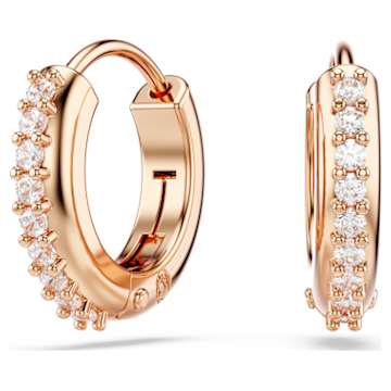 SELF SERVICE: MATRIX:EARRING MN HOOP WHITE/ROSE GOLD