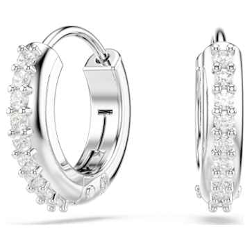SELF SERVICE: MATRIX:EARRING MN HOOP WHITE/RHODIUM