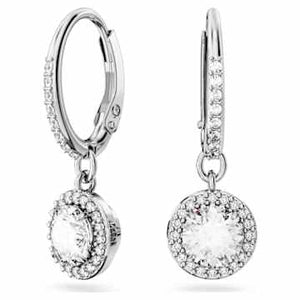 SELF SERVICE: UNA:EARRING WHITE/RHODIUM