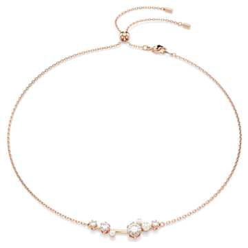 CONSTELLA:NECKLACE BAR WHITE/ROSE GOLD