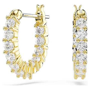 SELF SERVICE: MATRIX:EARRING MN HOOP ROUND WHITE/GOLD