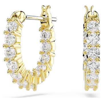 SELF SERVICE: MATRIX:EARRING MN HOOP ROUND WHITE/GOLD
