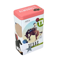 Texas Snack Tin with Chocolate Covered Almonds
